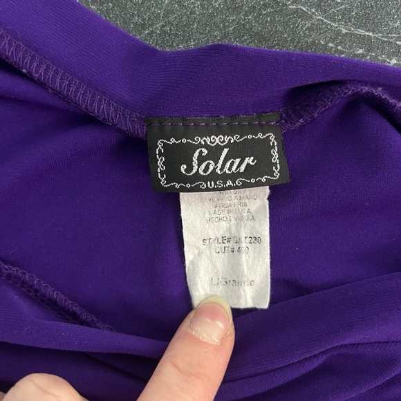Solar - Womens Dressy Purple Rhinestone top - Picture 10 of 11